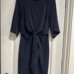 Maggy London Dark Blue Long Sleeve Dress